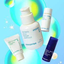 Innisfree Holiday Retinol Cica Trace Ampoule Set (50mL) / 이니스프리 홀리데이 레티놀 시카 흔적 앰플 세트 (50mL)