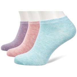 Nur Die Pack of 5 Classic Sneaker Socks Made of Breathable Cotton Comfortable Non-Slip Waistband Women, Mix pastel