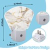 AKKAVNIA Night Light Marble Texture Plug-in LED Dusk-to-Dawn Sensor Soft