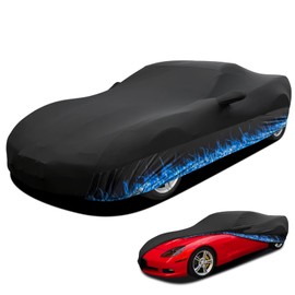 ELECTRONLUMEN Indoor Car Cover Soft Stretch Satin Breathable Dustproof Custom Fit 165-181 inches Coupes Full Covers for Underground Garage, Car Show