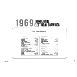 1969 Ford Thunderbird Wiring and Vacuum Diagrams Manual - 11x17 inch COMB Bound