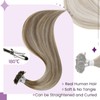LaaVoo K Tip Hair Extensions Real Human Hair Balayage Brown