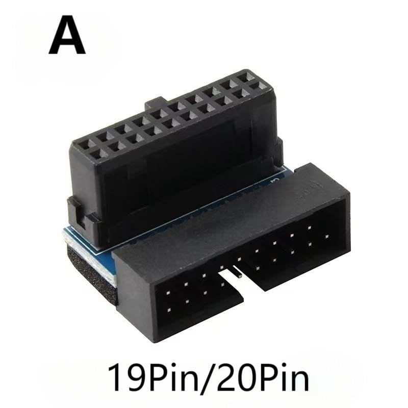 Generic USB 3.0 90 Degree Adapter, 2 Pack: 19Pin/20Pin Male