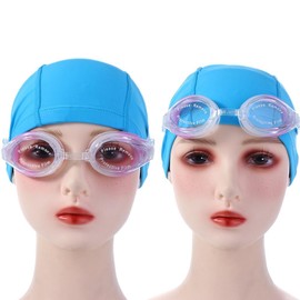 Kopida Pink Swim Goggles, Silicone Swimming Cap and Goggles Case, Women Girl Swimming Goggles Silicone Cap for Adult Summer Swimming Accessories