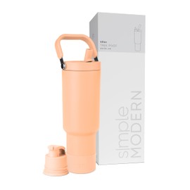 Simple Modern Trek Pivot | 40oz Flip Straw Tumbler with Handle | Water Bottle & Boot | Interchangeable Straw & Chug Lids | Insulated Stainless Steel Jug | Gym Sports Outdoors | Bellini