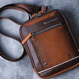 Arnold Palmer Shoulder Bag, Faux Leather, Shadow, Mini Shoulder, Black