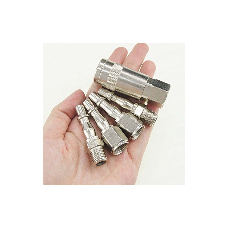 ORAZIO 5PCs 1/4" BSP Air Line Compressor Hose Quick Coupler