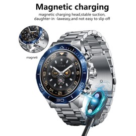UYRUREL [2-Pack] for SOUYIE SW-7 Fitness Tracker Smartwatch Magnetic USB Charging Cable, 2 Pin Cord Charger for Smart Watch.