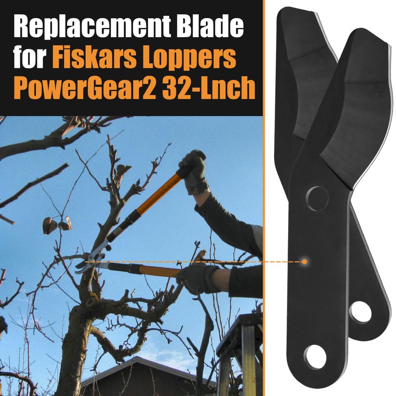 2 PC Steel Lopper Blades Replacement for Fiskars PowerGear 25"/31"