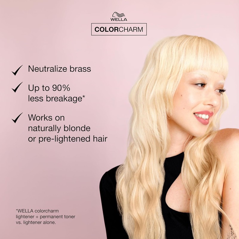 Wella Color Charm Permanent Liquid Hair Toner T-14, Silver Lady,