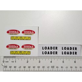 Tonka Loader Sticker Set, Tonka Track Loader Stickers, 1960s