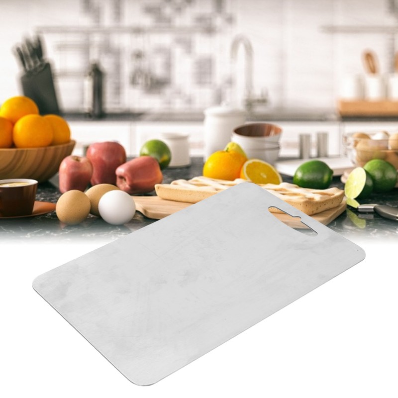 Cutting Board Multifunctional Double‑sided Stainless Steel Chopping Board for Kitchen