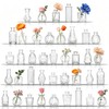 HTTBEIZI 40 Pack Glass Bud Vases in Bulk, Clear Small