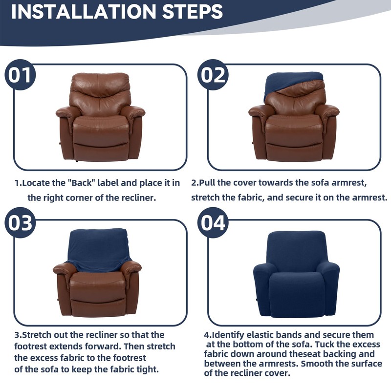 Cupuamon Recliner Chair Covers,Lazy Boy Recliner Covers Stretch Reclining Covers