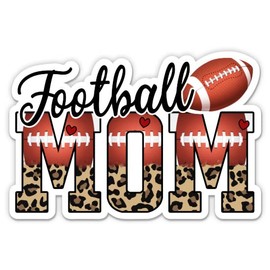 Football Mom Sticker - 5" Laptop Sticker - Waterproof Vinyl for Car, Phone, Water Bottle - Football Mom Decal