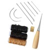 Fdit 12 Piezas Kit de Herramientas para Coser Cuero, Agujas
