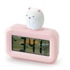Alias AC24025SXSG-PK Sumikko Gurashi Alarm Clock, 3D Figure, Digital Alarm Clock, Tortoise, Backlight, Snooze Function, Temperature Display (Polar Bear)