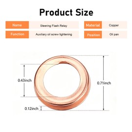 winterrock 30PCS 12mm Crush Washer, Copper Crush Washer Oil Drain Plug Gasket, Compatible with 1982-2022 Nissan Infiniti Rogue Sentra Xterra Altima Frontier Armada Jukes, OEM# 11026-01M02, 11026-JA00A
