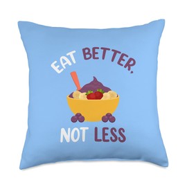 Acai Bowl Healthy Eater Gear & Gifts Eat Better Healthy Brazilian Food Acai Bowl Throw Pillow, 18x18, Multicolor