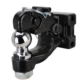 Shocker 8-Ton Channel Pintle Hook with Hitch Ball Attachment, Includes 2" Ball