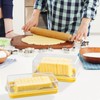 Stainless Steel Butter Slicer Cutter Container with Lid & Fork,