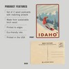 Snowboarder Scene, Idaho (4x6 Birch Wood Postcards, 2-Pack Stationary, Rustic