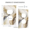 White Gold Marble Outlet Covers Decorative Light Switch Cover Electrical
