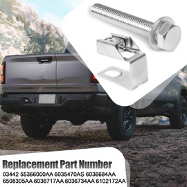 Set of 4 Exhaust Manifold Flange Bolts & U Nuts 03442 Replacement Kit, Fit for Ram 1500 2011–2024, for Dakota 2004–2010, for Jeep Wrangler 2007–2012, 6036734AA
