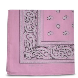 Shukan Fashions - Paisley Style Bandana Biker Cow Boy Cow Girl Neck Scarf Neck Wrist Wrap (Baby Pink)