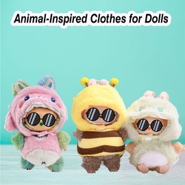 17cm Doll Clothes, Dinosaur Outfit with Tail Detail, 6.7-Inch Doll Accessories, Animal Style Clothes for 17cm Dolls, Costume for Collectible Dolls, Gift Idea