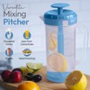 JBK Pottery 1 Quart Plastic Mixing Pitcher with Mixing Lid,