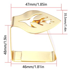 JianLing 4PCS Stainless Steel Table Clips, Tablecloth Holders Covers Tablecloth Clips Clamps (Rose Gold)