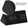 Ipetboom Silent LED Alarm Clock Wooden Digital Desk Clock with
