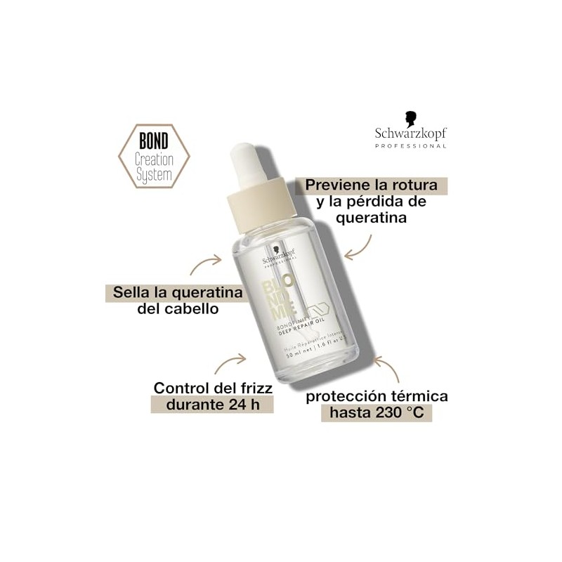 BLOND ME - Bondfinity Aceite Capilar Reparador, Protector Térmico 50ml