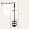 ZYATKSML Coat Rack Freestanding, Coat Stand with Umbrella Holder, Metal
