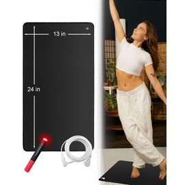 Grounding Mat 13"x24" Grounded Foot Pad Earth Connected Mat Therapy Pad with Testing Pen, Grounding Cord