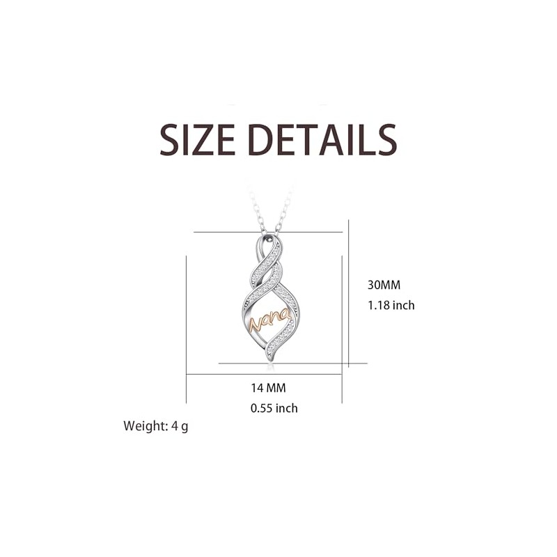 TALYKONG Nana Necklaces Mothers Day Birthday Gifts for Nana Mom