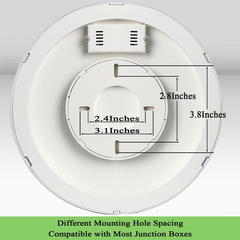 uowlbear Ceiling Light 9 Inches, 3 Color Temperatures Switchable 18W