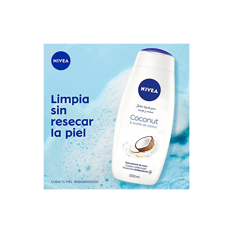 NIVEA Jabn Lquido corporal hidratante Coconut Jojoba Oil (500 ml)