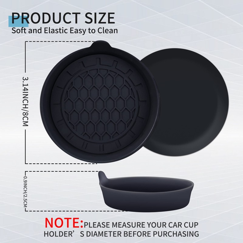 Amooca Automotive Cup Holders Universal Car Cup Coaster Waterproof Non-Slip