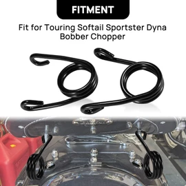 PSLER Motorcycle Clip Type Solo Seat Springs Scissor Torsion Spring Universal for Touring Softail Sportster Dyna Bobber Chopper, 2 Pieces, 3.15 Inches, Black