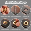 Notgia 4 Sets Brass Grommets Kit Eyelets and Grommets 11mm