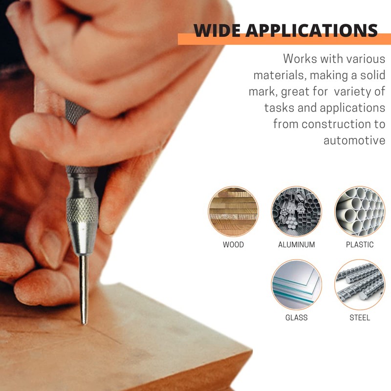 Automatic Center Punch 5 Inch Spring Loaded Center Punch Adjustable