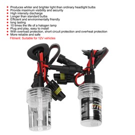 Majatou Headlamp Bulb, Car Headlamp H7 Socket 35W Car H ID H7 Headlight Bulb 6000K Super Power Overload 12V