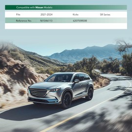 YHTAUTO Front Left Driver Side Bumper Cover Molding Compatible with Nissan Kicks SR 2021-2024, Chrome Bumper Trim Moldings