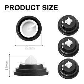 Set of 3 Replacement Diaphragm Washers Compatible with Siamp Inlet Valves,Black Replacement Rubber Ball Valve Washers Compatible with SIAMP Including Models 95, 95L, 99T, 99B, and 99