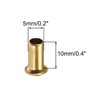 sourcing map Hollow Rivet,5mm x 10mm Through Hole Copper Hollow