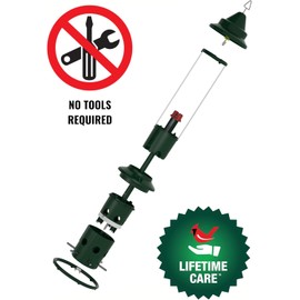 Squirrel Buster Plus Squirrel-proof Bird Feeder w/Cardinal Ring and 6 Feeding Ports, 5.1-pound Seed Capacity, Adjustable, Pole-mountable (POLE ADAPTOR SOLD SEPARATELY), Green