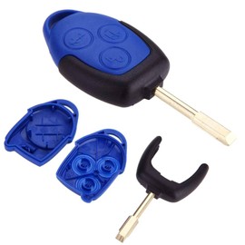 Baceyong Style 3 Button Flip Remote Key Fob Case Shell for Ford Mondeo Fiesta Focus 433 MHz 4D60 Chip 3 Button Remote Entry Key Fob Case