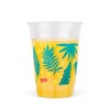 Glad Everyday Clear Plastic Cups with Palm Leaves Print -